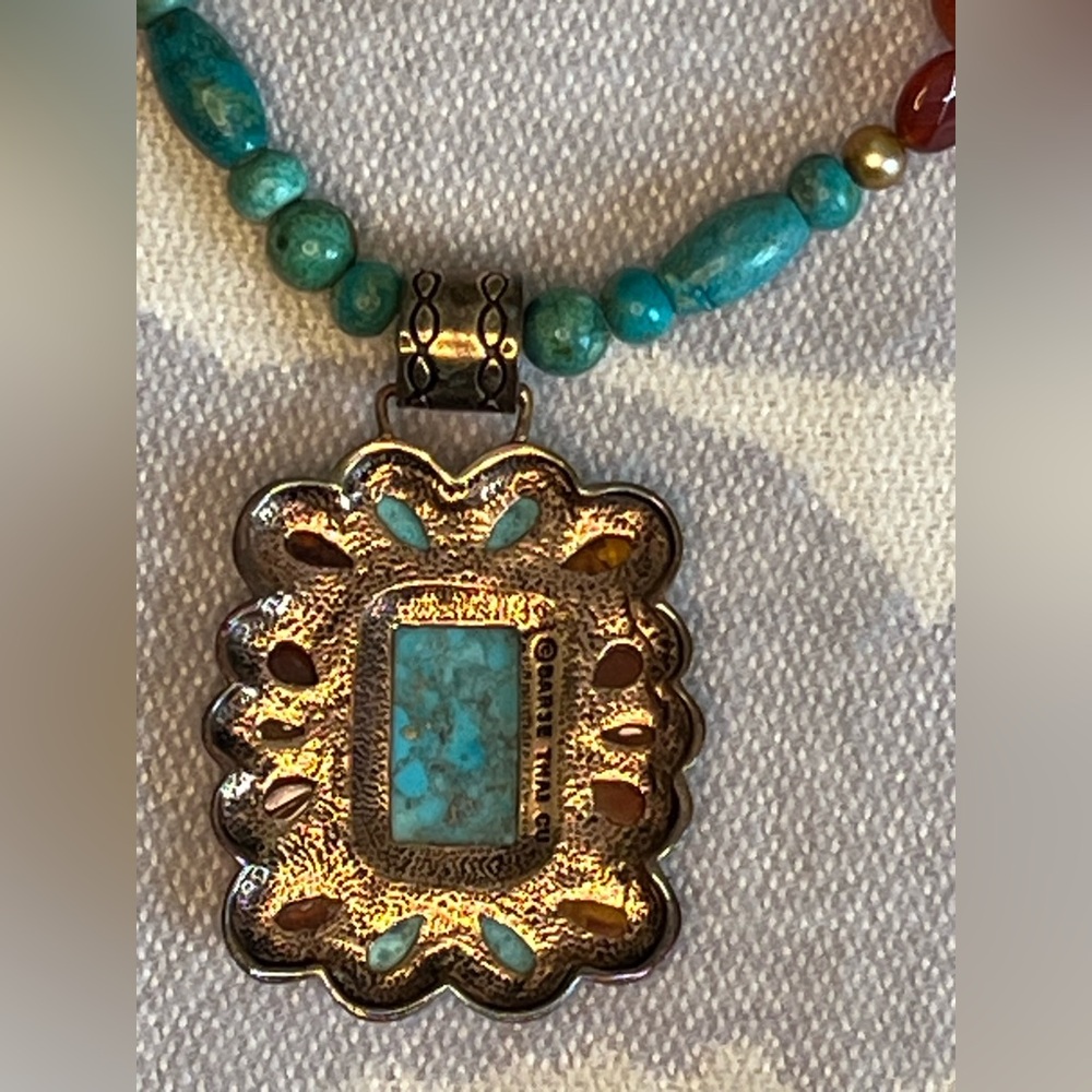 Studio Barse Turquoise and Red Necklace - Picture 6 of 10